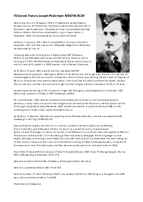 A preview of a PDF biography for Phalempin, Gerard Francis Joseph